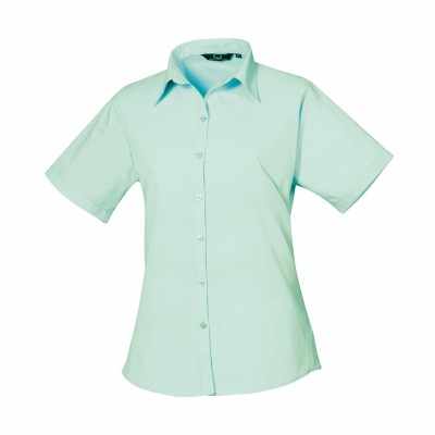 Camicetta da donna in popeline a maniche corte - cod. RWPR302 Camicetta da donna in popeline a maniche corte - cod. RWPR302