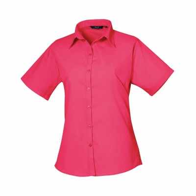 Camicetta da donna in popeline a maniche corte - cod. RWPR302 Camicetta da donna in popeline a maniche corte - cod. RWPR302