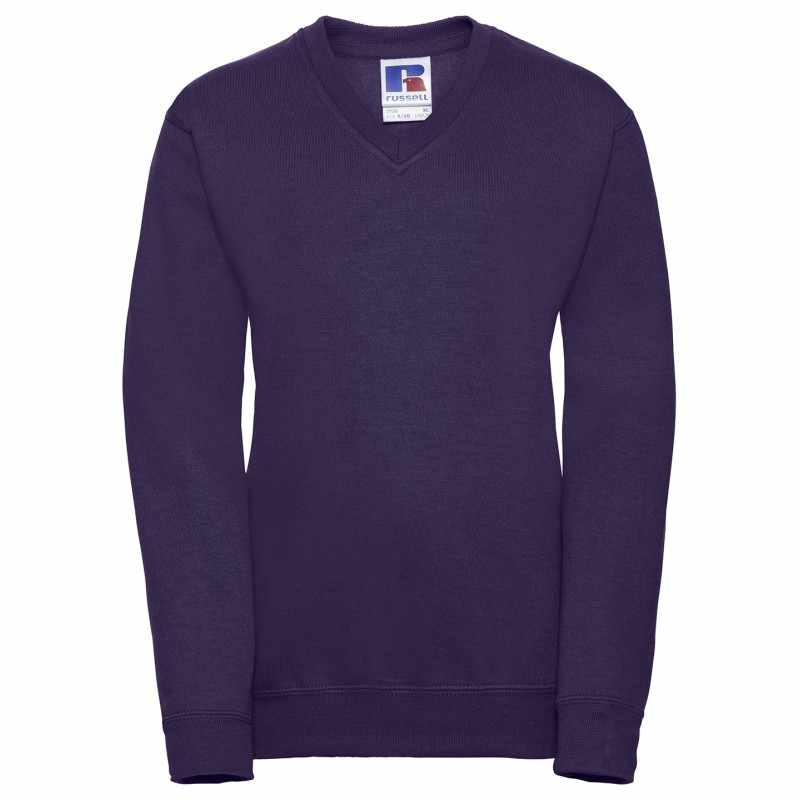 Felpa con scollo a V per bambini da stampare - cod. RWJ272B