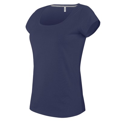 T-shirt da donna a maniche corte con scollo a barca - cod. RWKB384