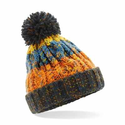 Berretto con pompon a cavatappi Junior - cod. RWB486A