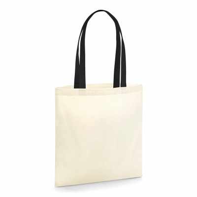 Borsa biologica EarthAware® per la vita - manici a contrasto - cod. RWW801C