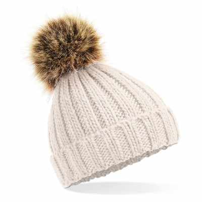 Berretto spesso con pompon di pelliccia per neonati/bambini - cod. RWB412A