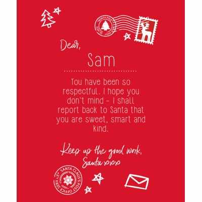 Maglietta personalizzabile con lettera per Babbo Natale per bambini - cod. RWCS145