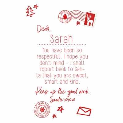 Maglietta personalizzabile con lettera per Babbo Natale per bambini - cod. RWCS145