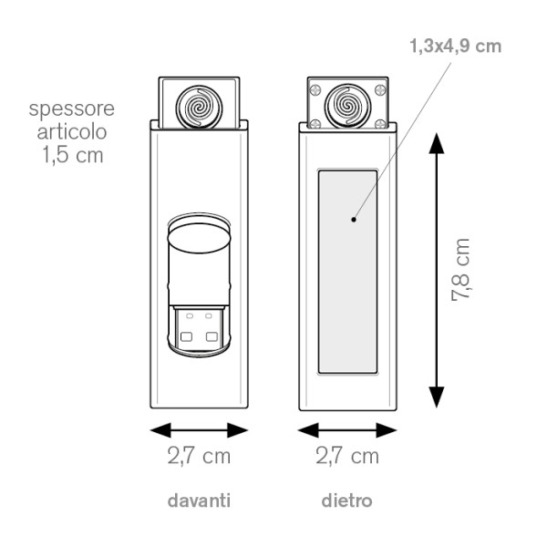 Accendini ricaricabile tramite USB