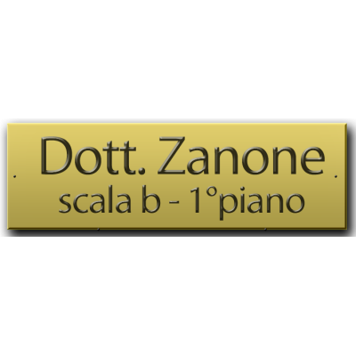 Targhe ottone f.to 2x6 cm. incisa 2 righe Targhe ottone f.to 2x6 cm. incisa 2 righe