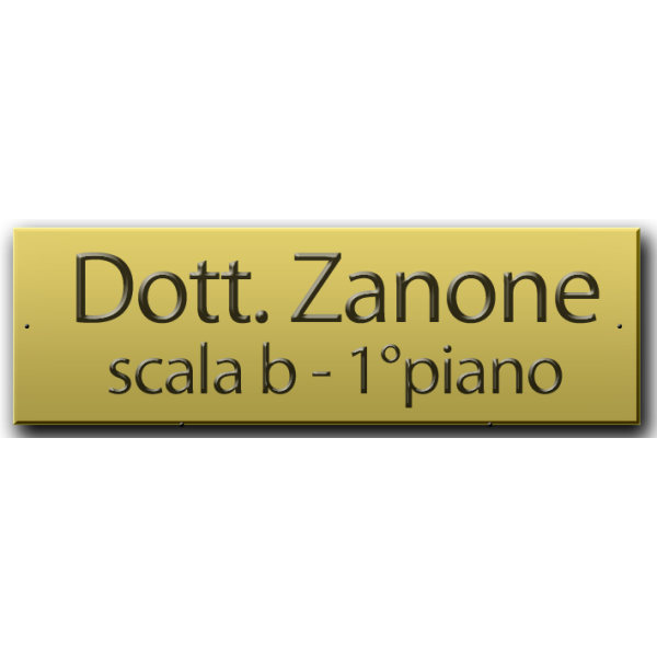 Targhe ottone f.to 2x6 cm. incisa 2 righe