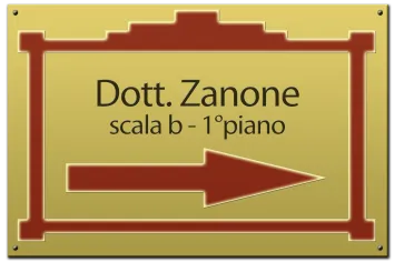 Targhe in Ottone f.to 30x40 cm. stampata a colori