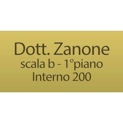 Targhe in Ottone f.to 30x40 cm. incisa 2 righe