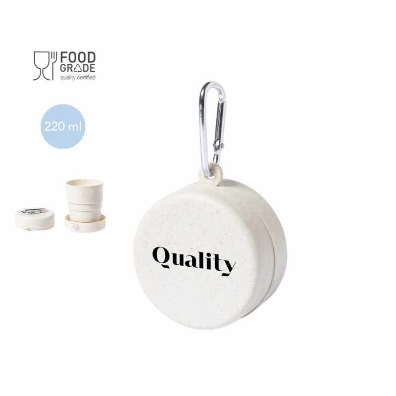 Bicchiere pieghevole con scritta - cod. MK1161