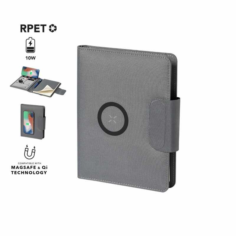 Block Notes multifunzione con caricatore wireless e 65 fogli - cod. MK1466
