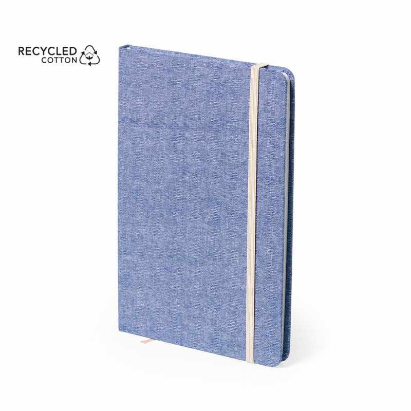 Block Notes con 100 pagine lisce e segnalibro in tessuto - cod. MK1889