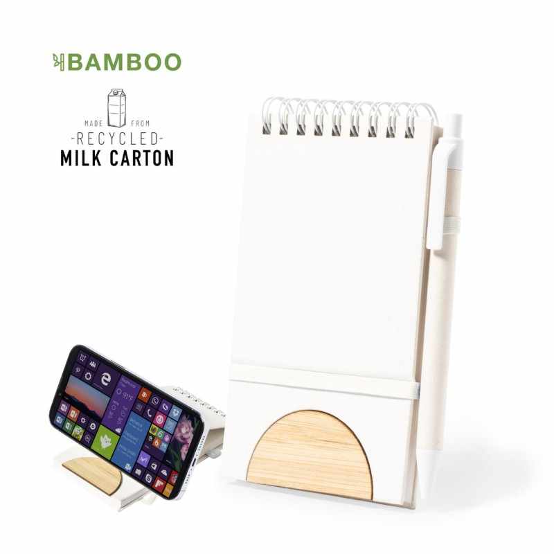 Taccuino personalizzato con scritte con portacellulare - cod. MK1890