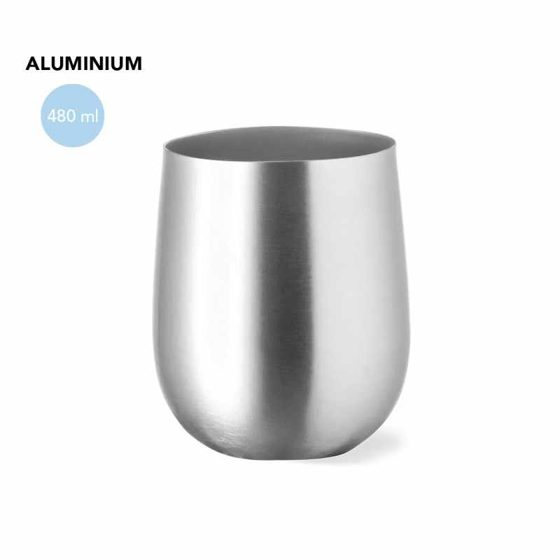 Bicchieri in alluminio da personalizzare con scritte - cod. MK20212