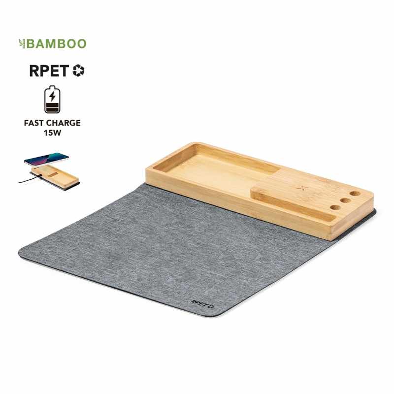 Mouse pad con logo e caricatore wireless - cod. MK20247