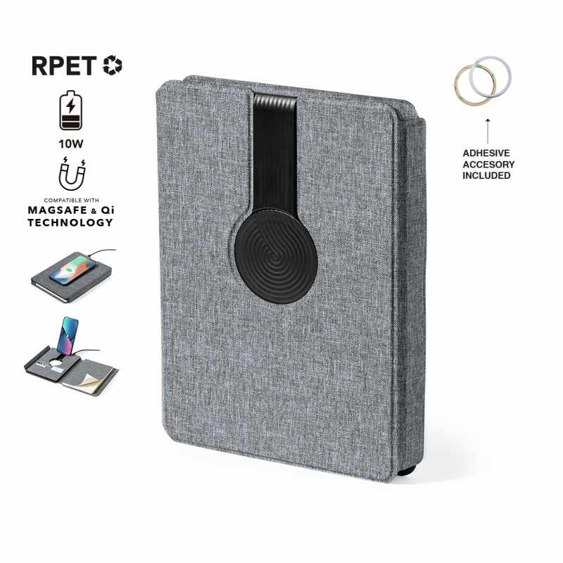 Block Notes A5 multifunzione con powerbank wireless - cod. MK20248