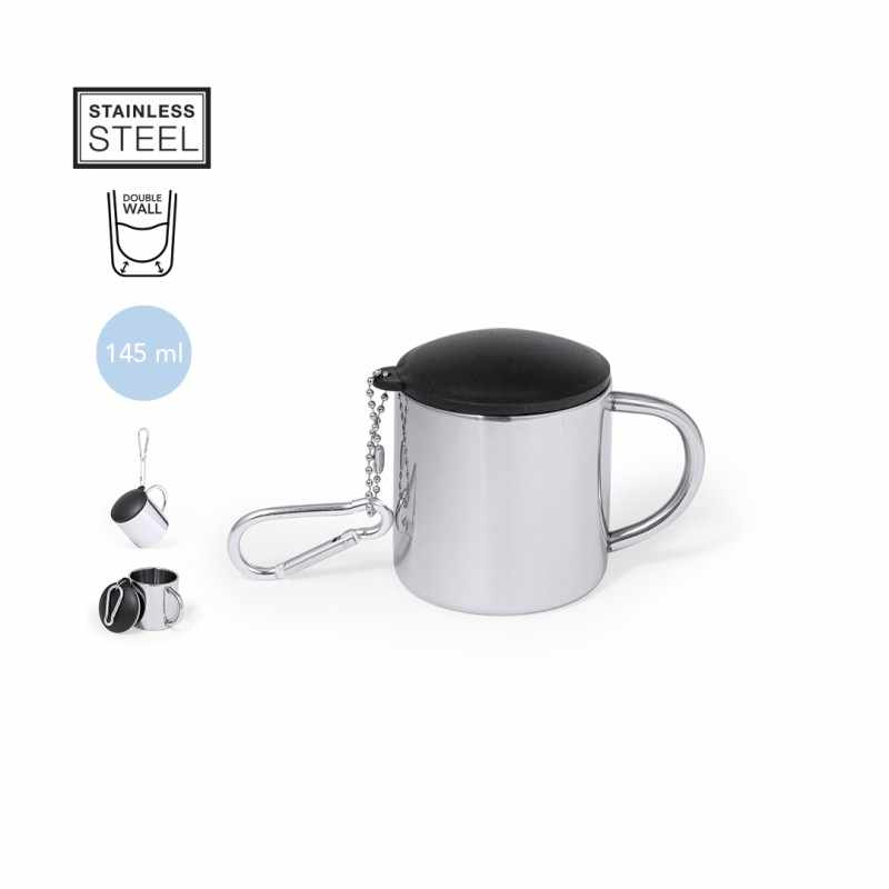 Tazze in acciaio lucido da 145 ml - cod. MK20457