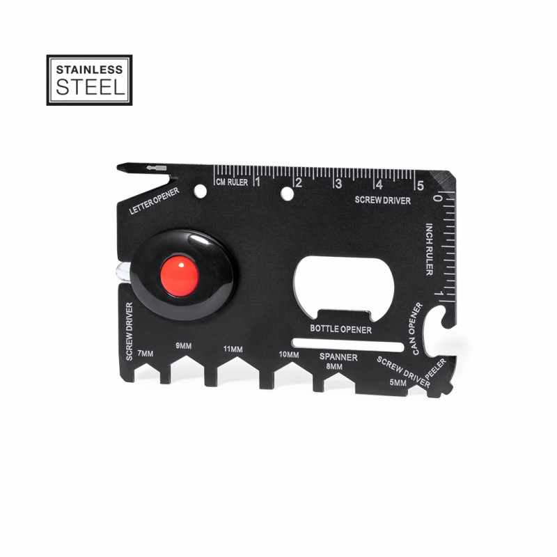 Multiutensile con led in acciaio inox - cod. MK20487
