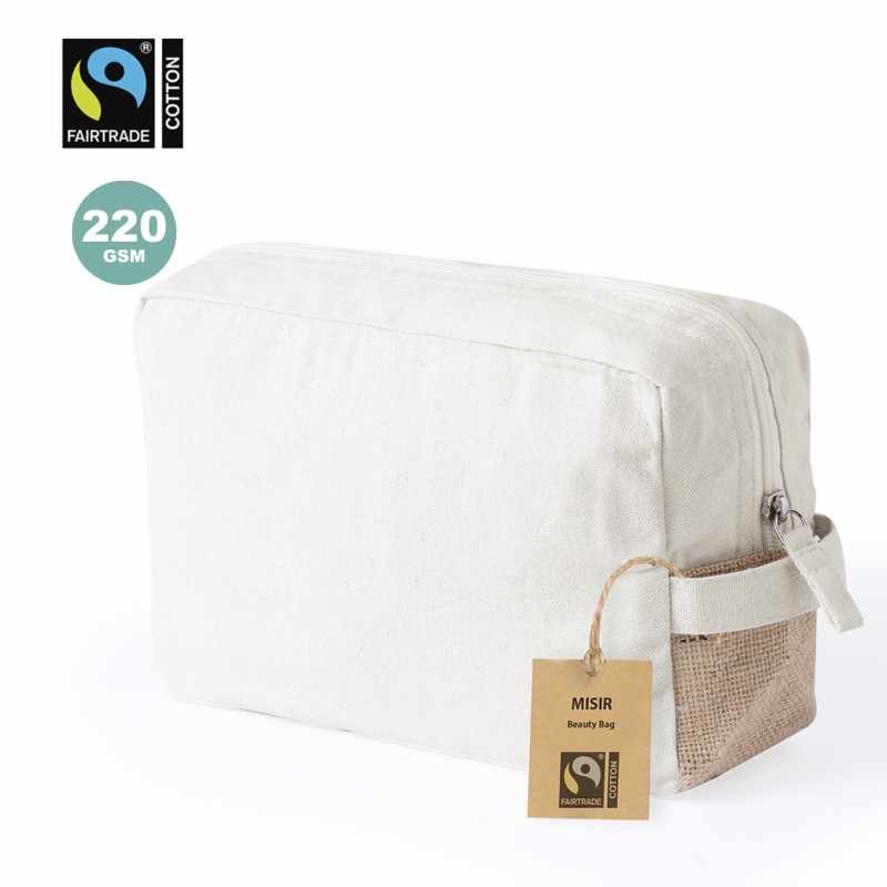 Beauty Case in cotone e juta da stampare - cod. MK20539