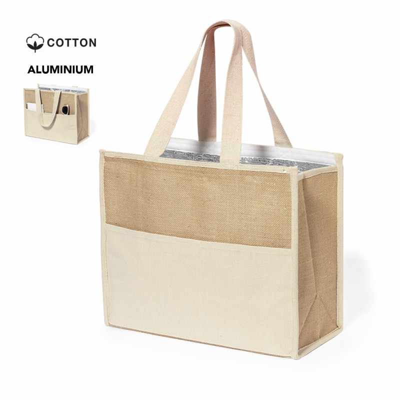 Borsa Termica in Juta Laminata f.to 43x34x20 cm. - cod. MK20624