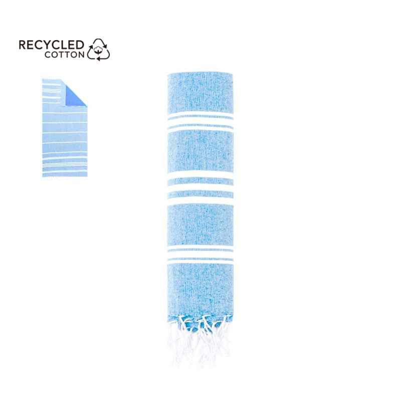 Pareo in cotone riciclato con stampa logo - cod. MK20753