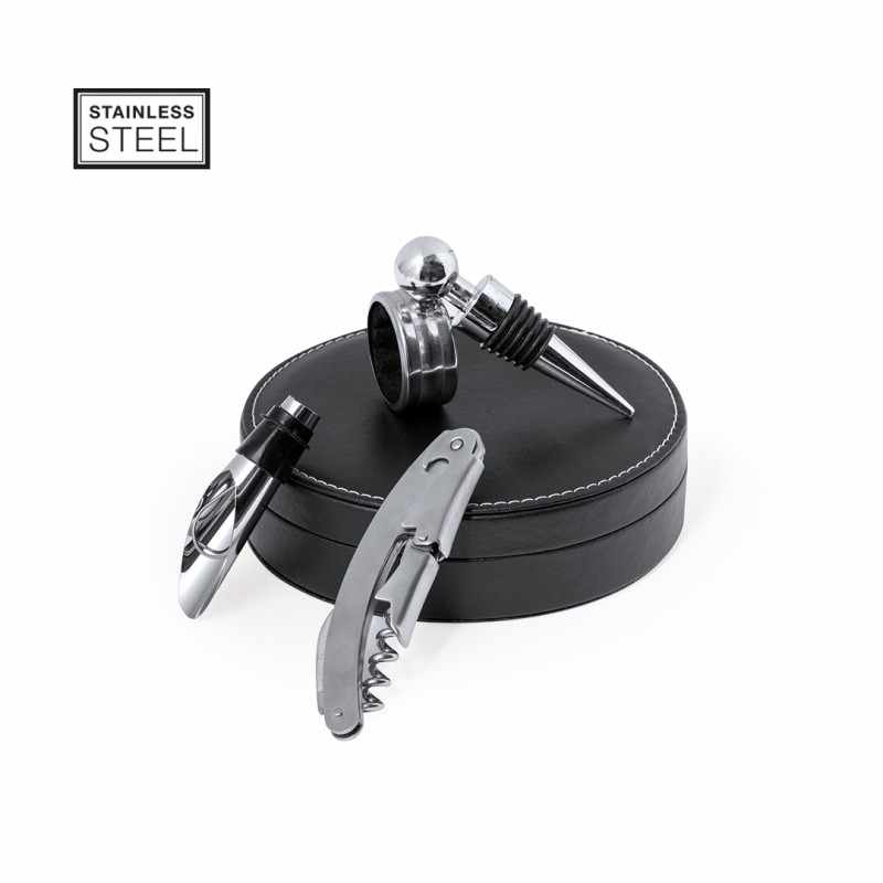 Set Vino elegante in similpelle - cod. MK20787