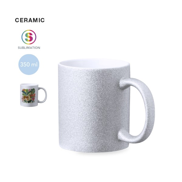 Tazza con effetto glitter da personalizzare - cod. MK21091