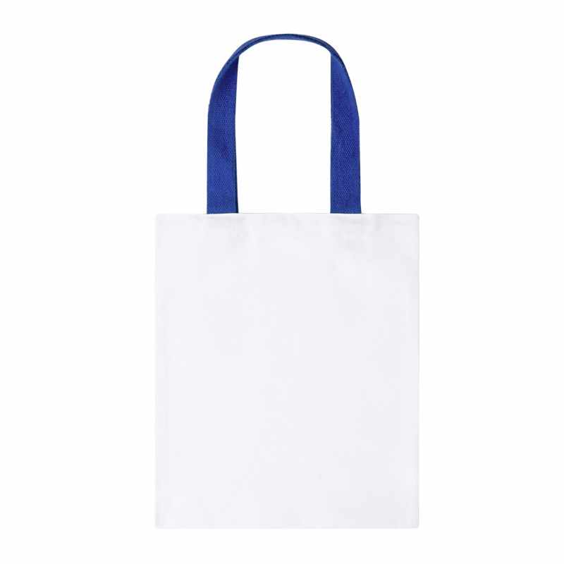 Shopping bags bianca con manici colorati f.to 34x40 cm. - cod. MK21132