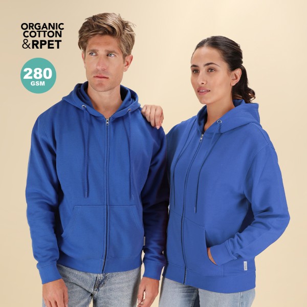 Felpa con Cappuccio Adulto + Zip - cod. MK21299