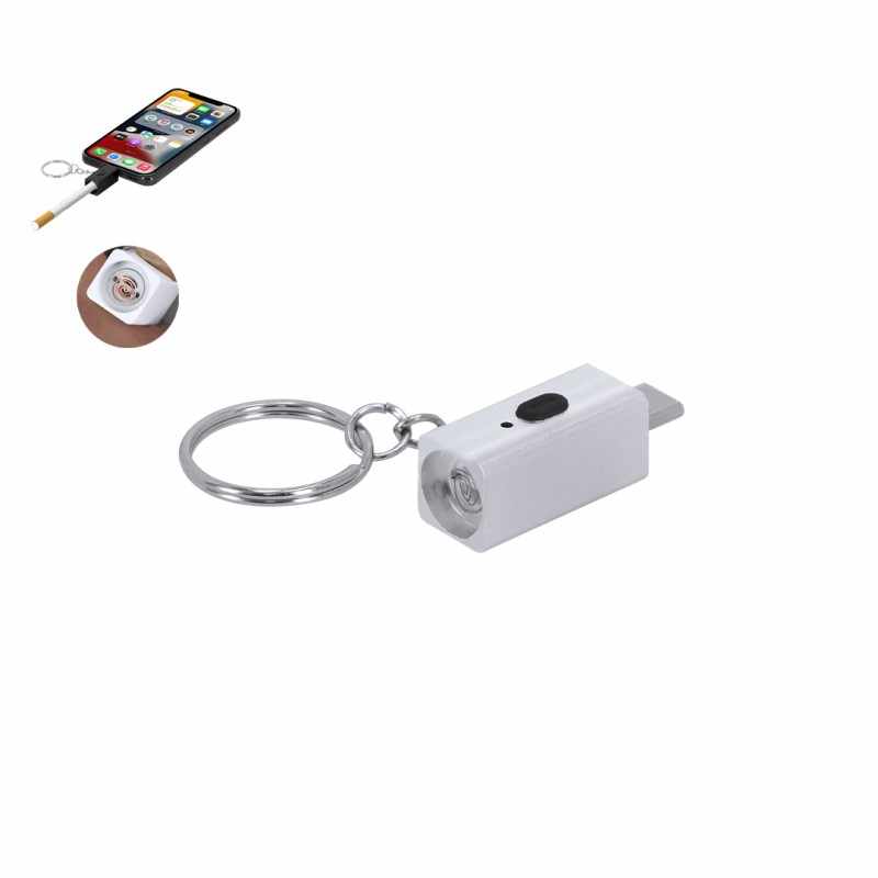 Accendino Elettrico promozionale con portachiavi - cod. MK21873