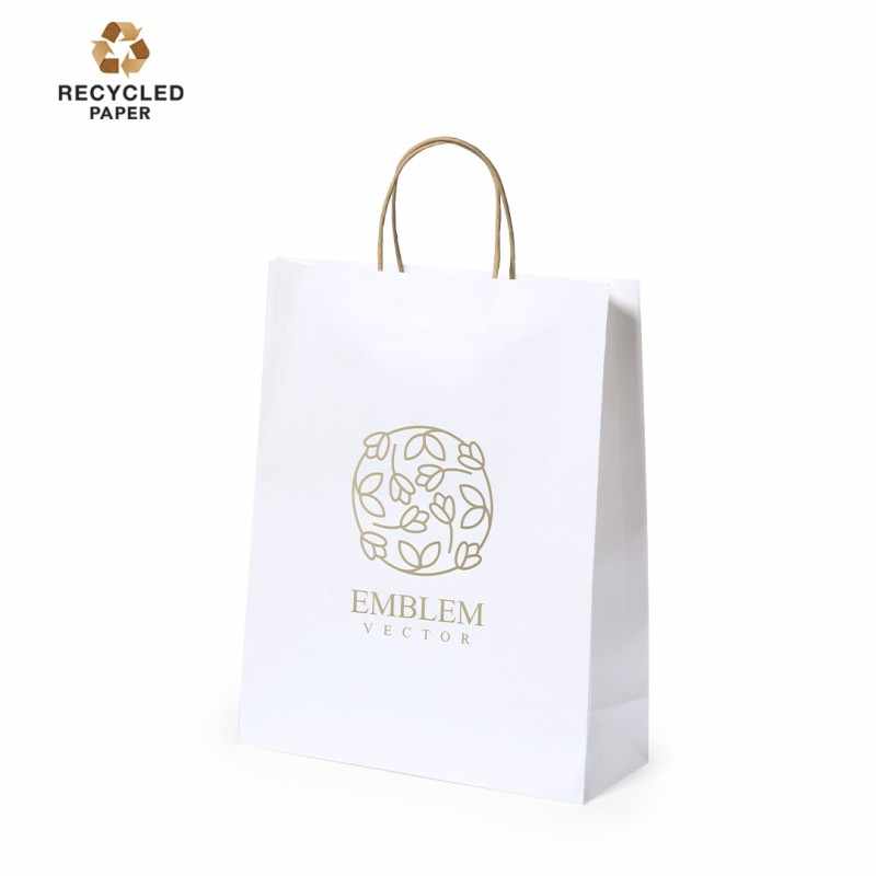 Borsa in carta con manici corti rinforzati f.to 25x31x11 cm.- cod. MK2719