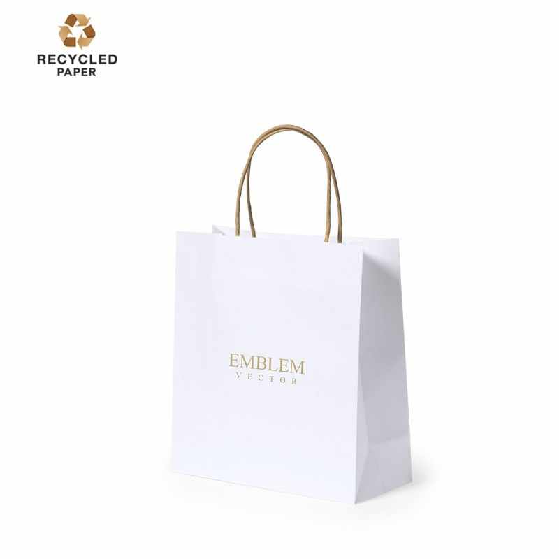 Shopper bianche personalizzate f.to 22x23x9 cm. - cod. MK2721