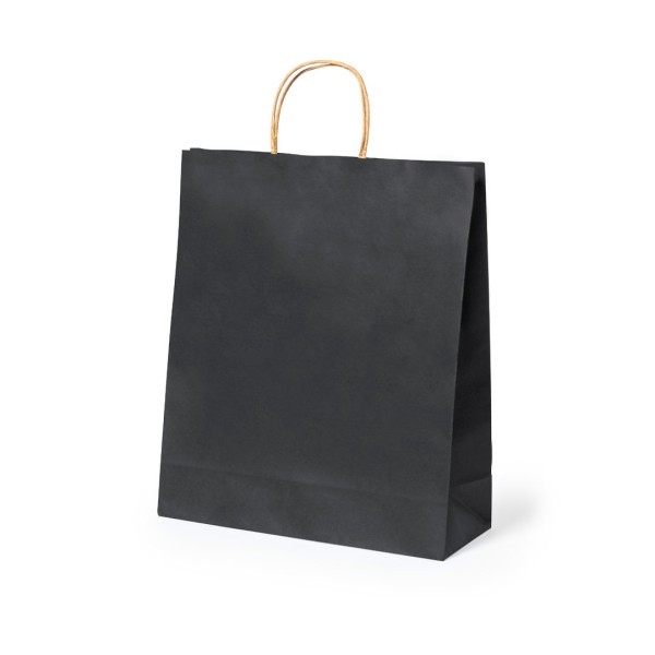 Borse in carta nere personalizzate f.to 32x40x12 cm. - cod. MK2730