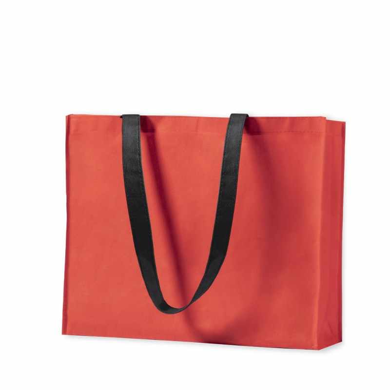 Borse in TNT con manici lunghi con scritte stampate f.to 40x32x11 cm. - cod. MK3209