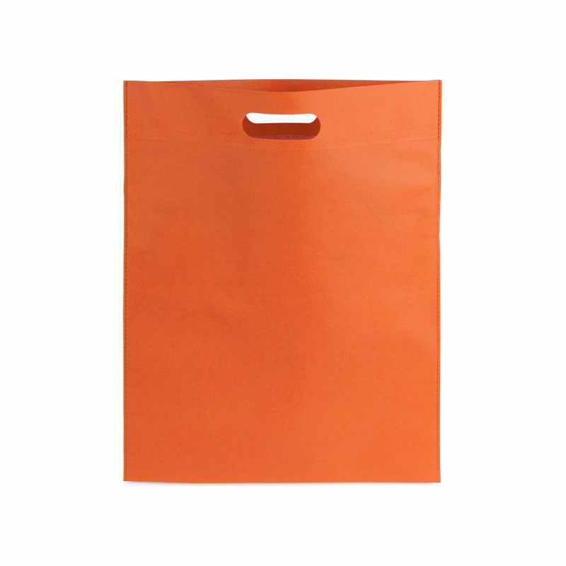 Borsa in TNT con manici fustellati e stampa logo f.to 34x43 cm. - cod. MK3200