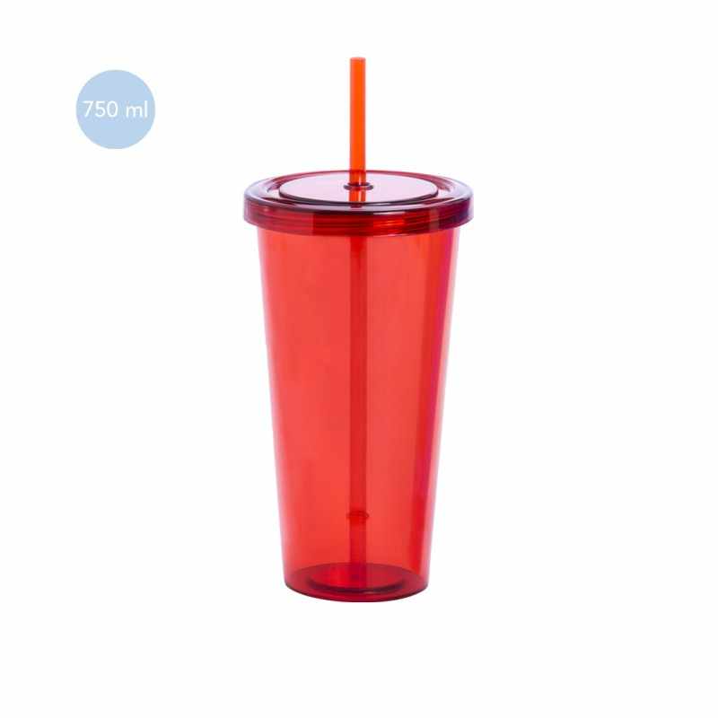 Bicchieri con cannuccia da personalizzare con logo - cod. MK4874