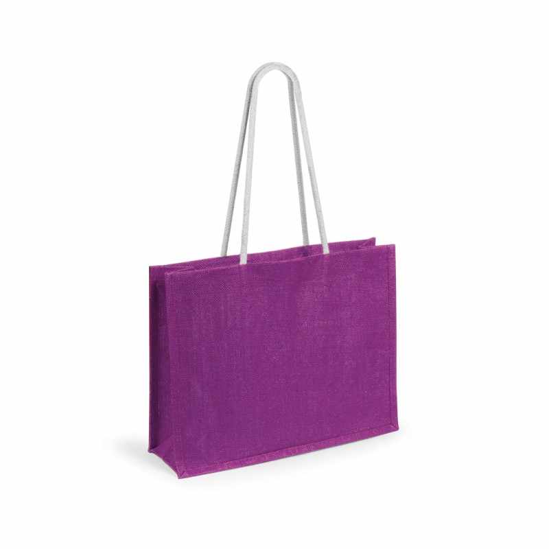 Borsa in Juta Laminata con stampa logo f.to 44.5x35x14 cm. - cod. MK4883