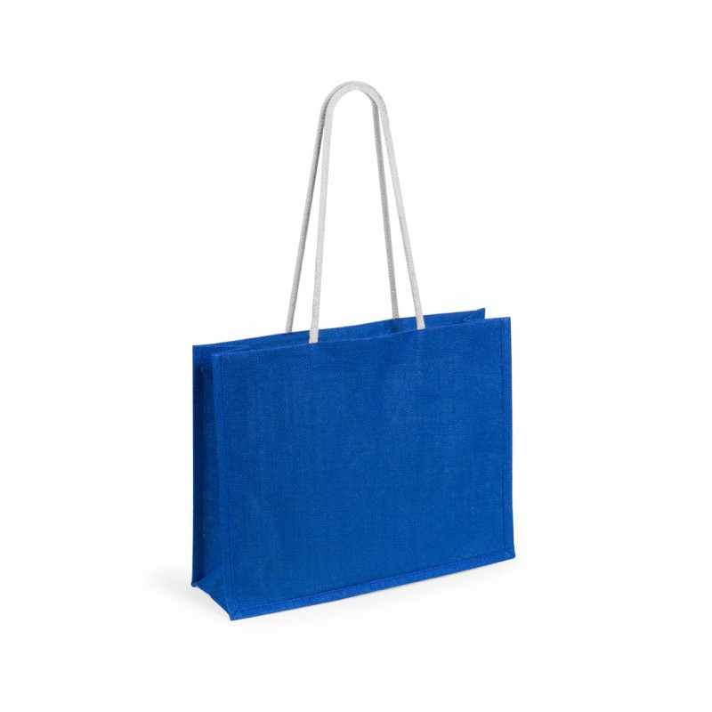 Borsa in Juta Laminata con stampa logo f.to 44.5x35x14 cm. - cod. MK4883
