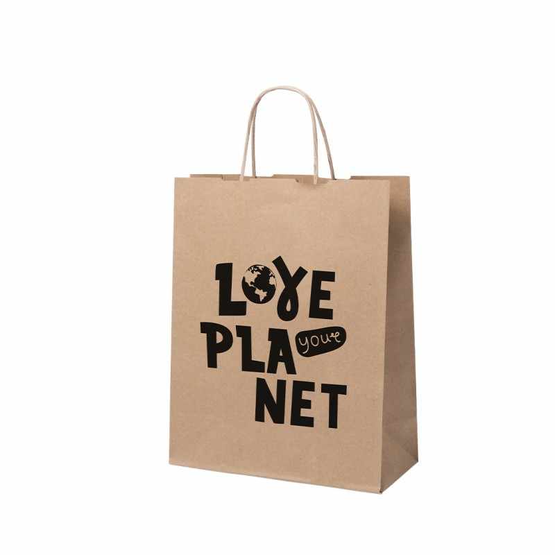 Shopper in carta con logo f.to 25x31x11cm. - cod. MK5484