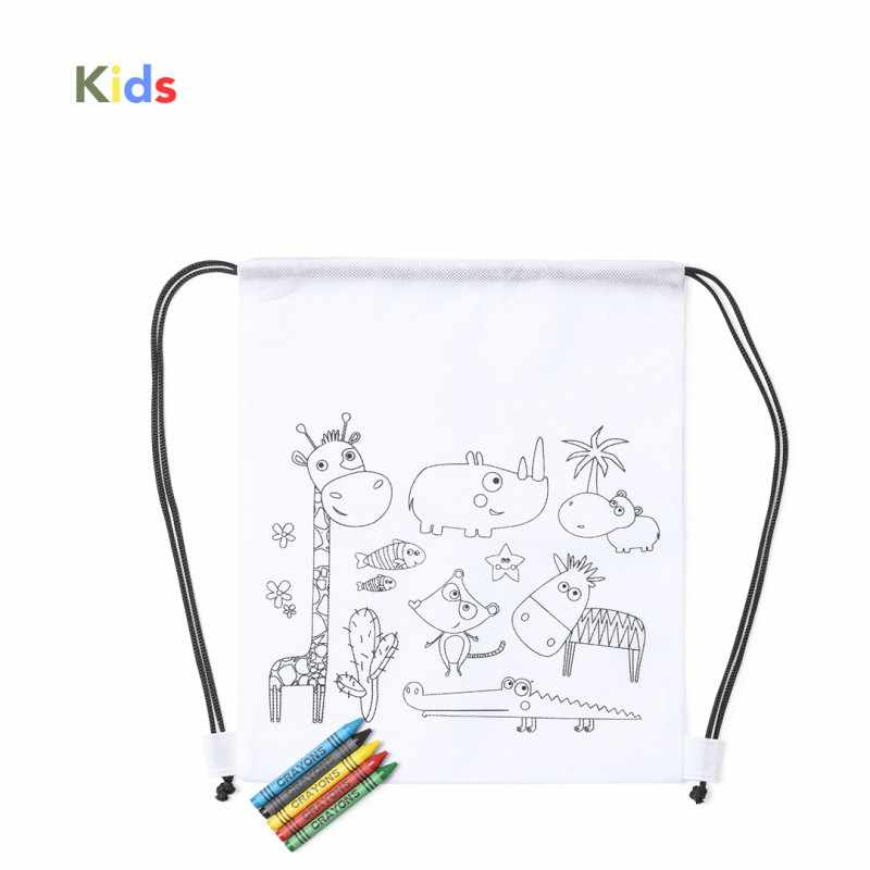 Sacche personalizzate da colorare con i pastelli f.to 25x30 cm. - cod. MK5701