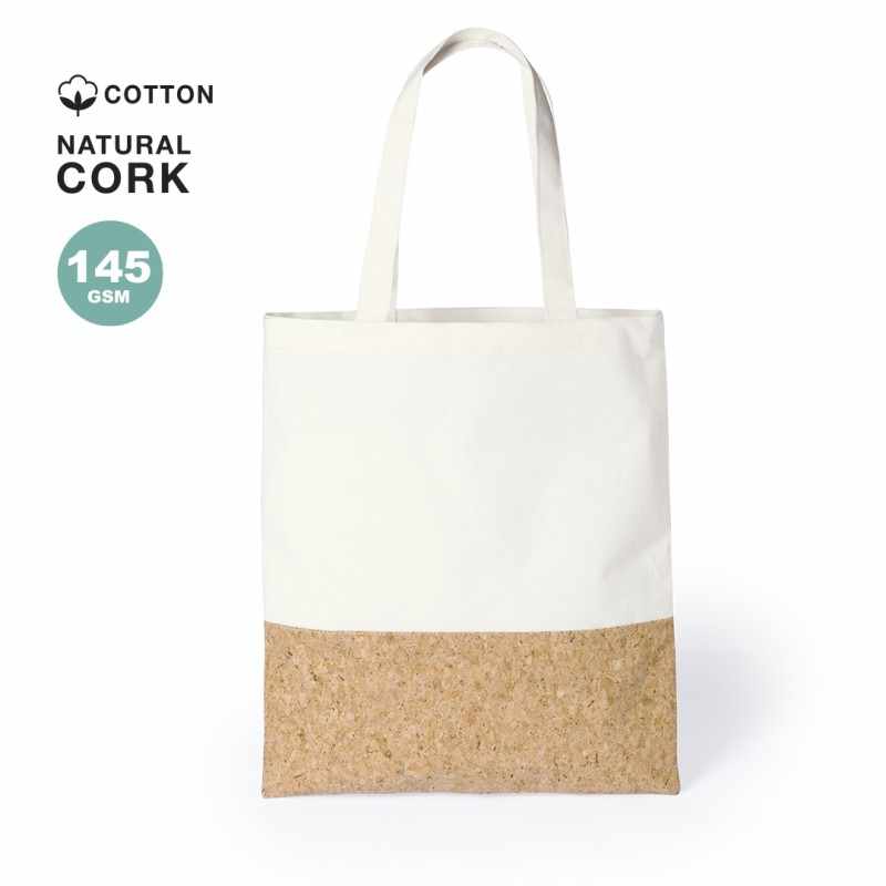 Borsa in cotone e sughero f.to 35x40 cm. - cod. MK5831
