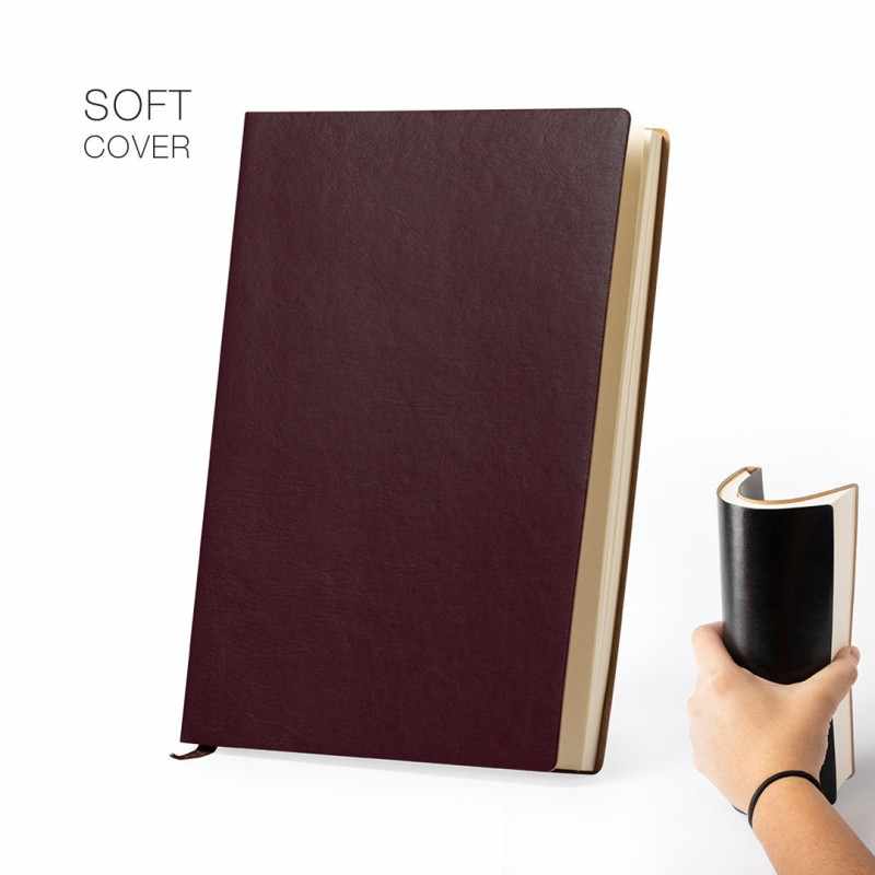 Block Notes con copertina in similpelle e 100 fogli a strisce - cod. MK6617