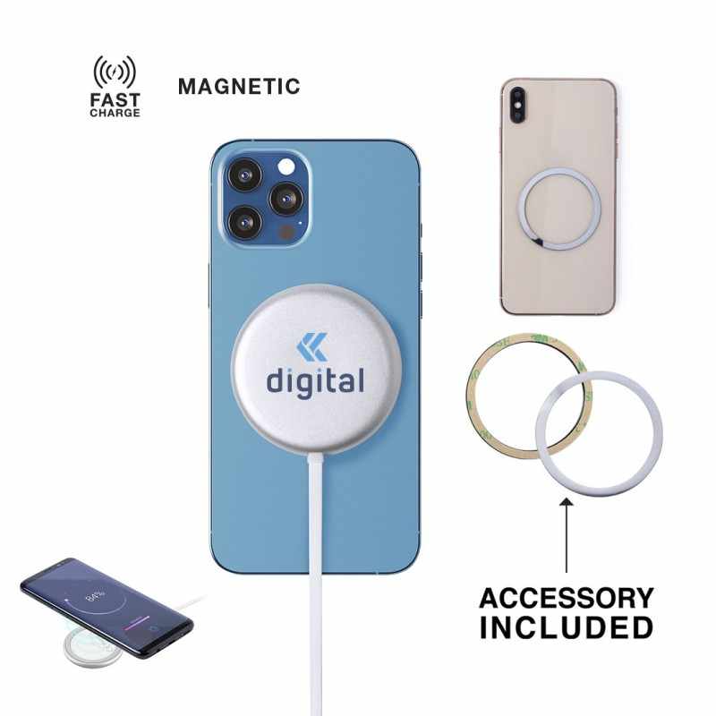 Caricatori wireless con logo personalizzato - cod. MK6894