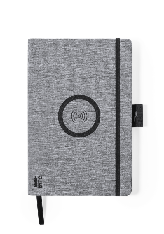 Block Notes con caricatore wireless 10W e 80 fogli a righe - cod. MK1135