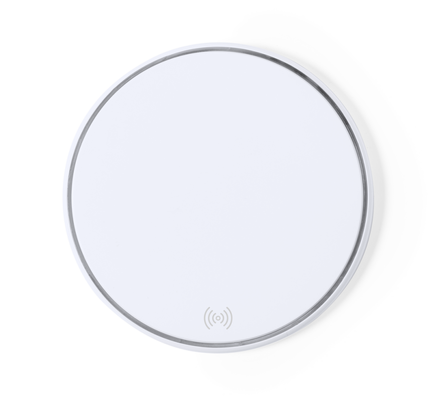 Caricabatterie wireless con logo e scritte - cod. MK1206