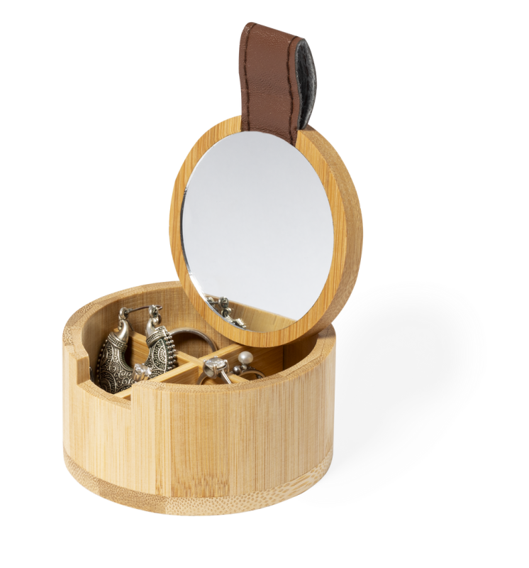 Portagioie in bambù con logo - cod. MK1238