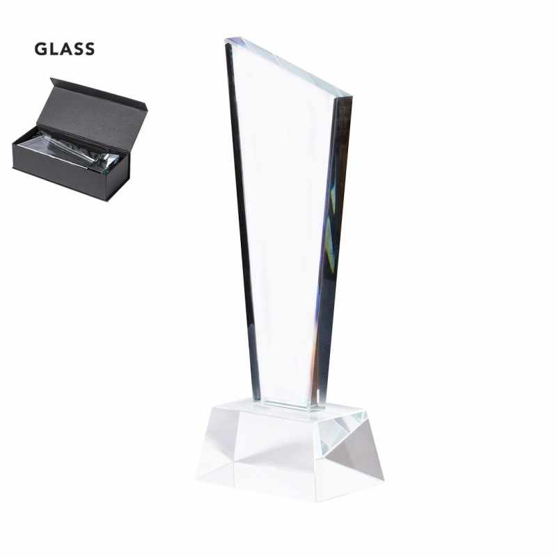 Trofeo in vetro 8.2 x 23 cm - cod. MK1252