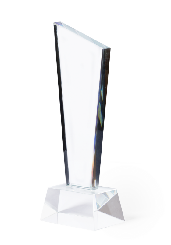 Trofeo in vetro 8.2 x 23 cm - cod. MK1252