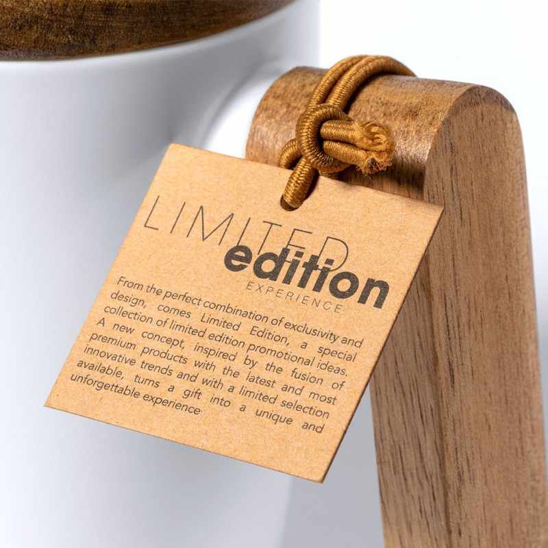 Tazza con dettagli in legno - cod. MK1358